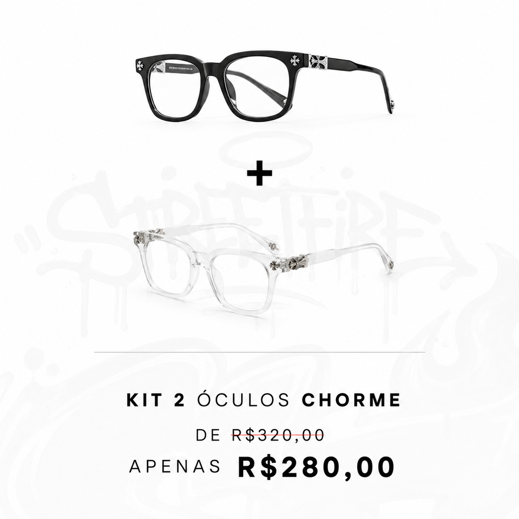 KIT 2 óculos Chorme Hearts (IM)