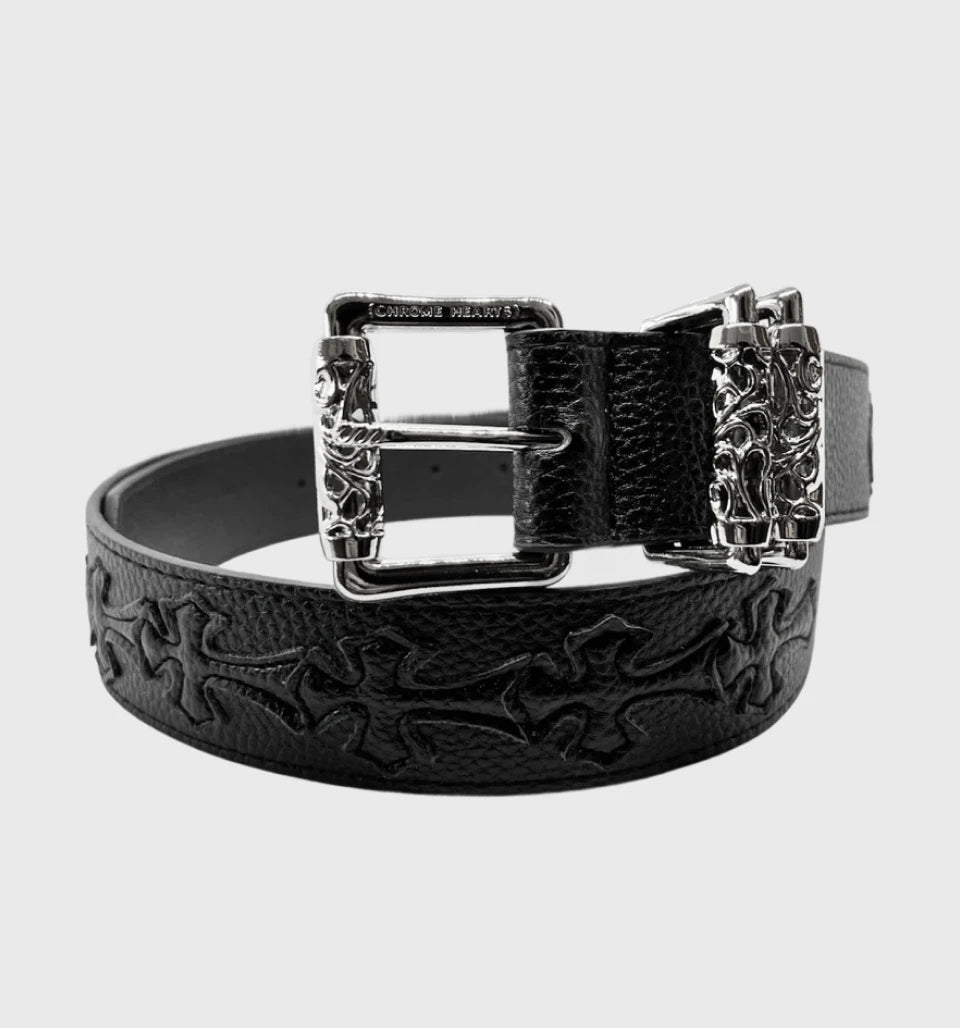 Cinto Cross Metal Black Chorme Hearts (IM)