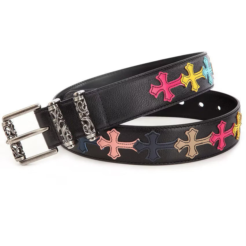 Cinto Cross Metal Rainbow Chorme Hearts (IM)