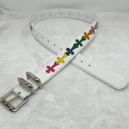 Cinto Cross Metal Rainbow Chorme Hearts (IM)