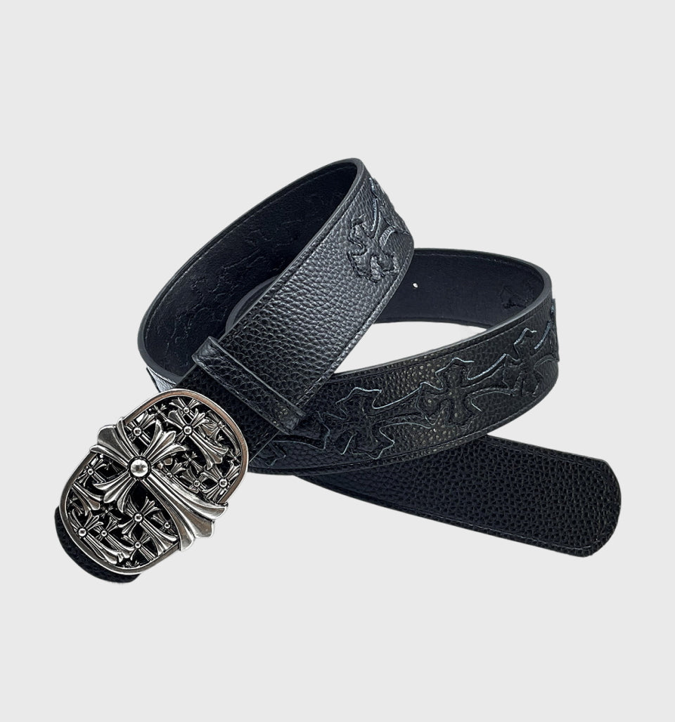 Cinto Chorme Hearts Black Leather (IM)