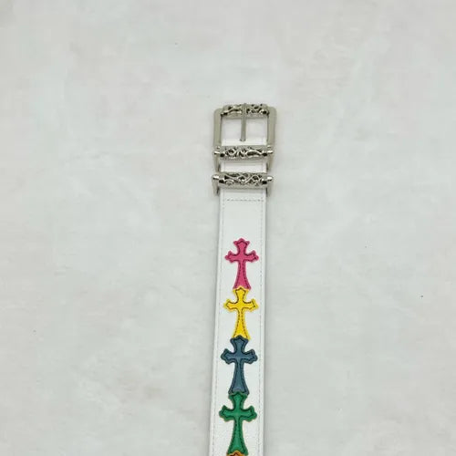 Cinto Cross Metal Rainbow Chorme Hearts (IM)