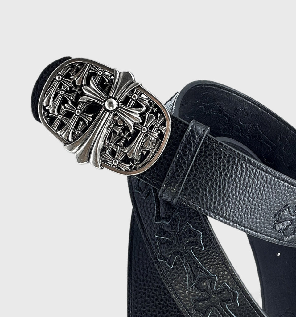 Cinto Chorme Hearts Black Leather (IM)