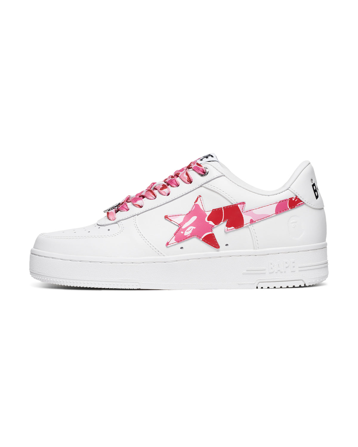 Bapesta Low White ABC Camo Pink  (IM)