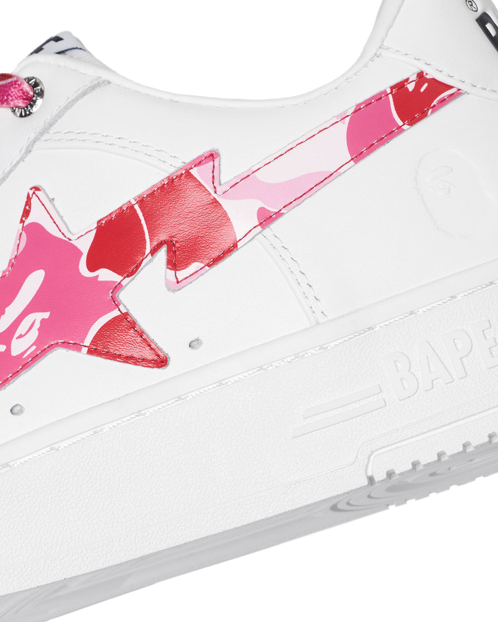 Bapesta Low White ABC Camo Pink  (IM)