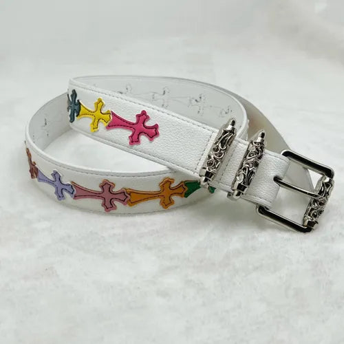 Cinto Cross Metal Rainbow Chorme Hearts (IM)