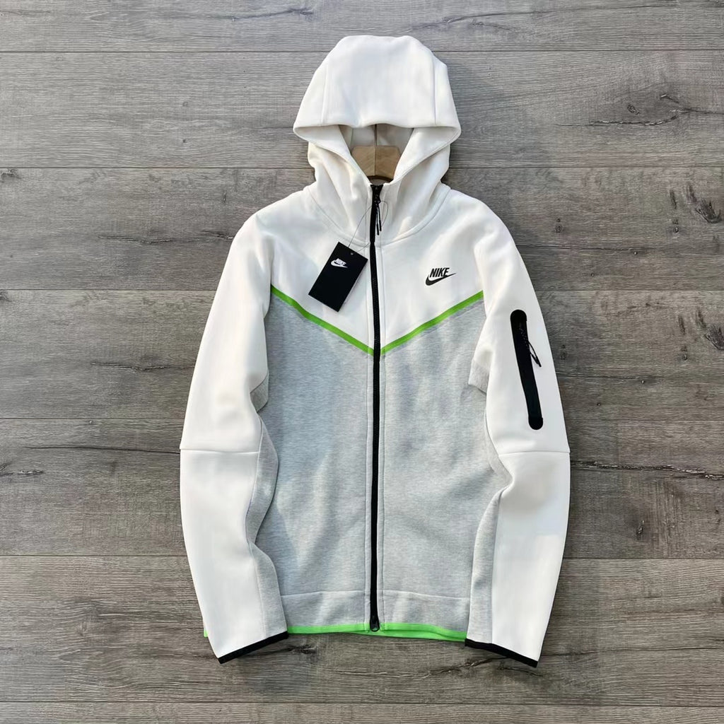 Nike tech fleece White Gray Green (IM)