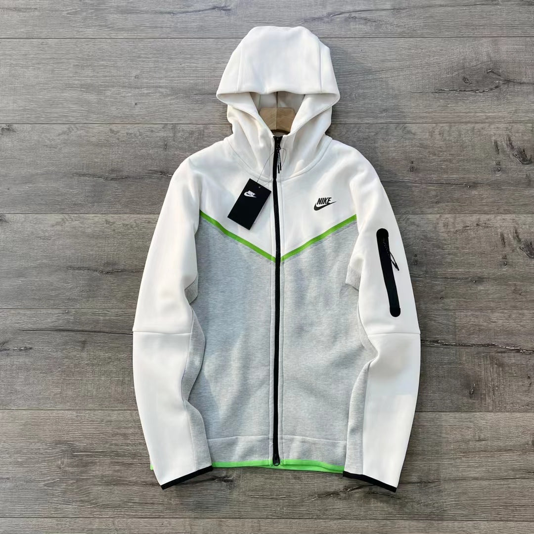 Nike tech fleece White Gray Green (IM)