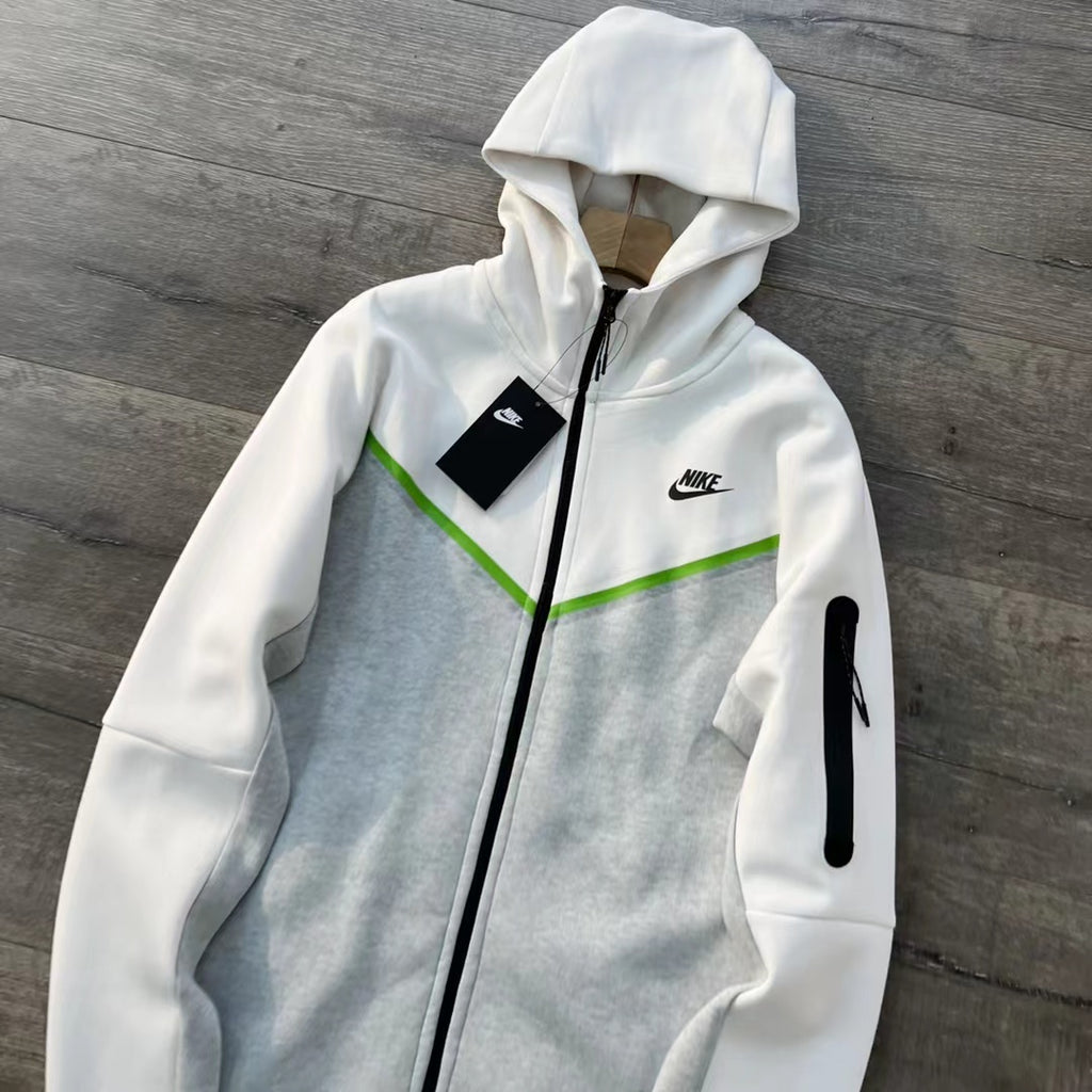 Nike tech fleece White Gray Green (IM)