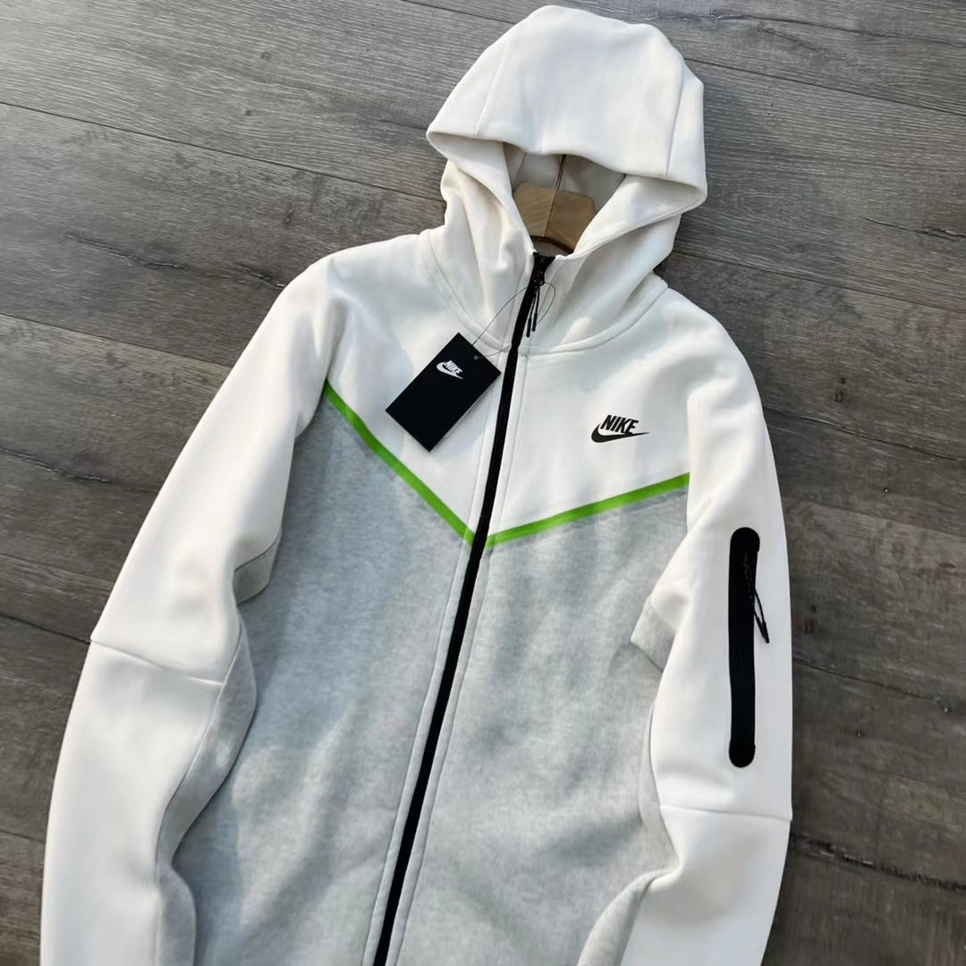 Nike tech fleece White Gray Green (IM)